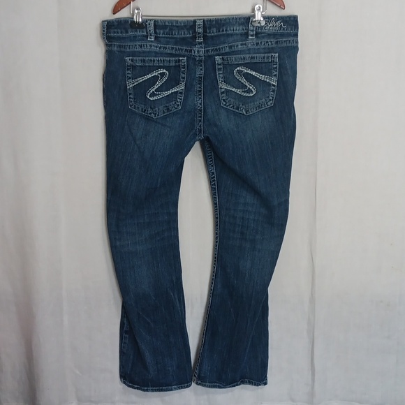 Silver Jeans Co. Medium Blue Wash Denim Aiko Bootcut Jean Size 20 - Picture 5 of 5